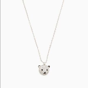 Kate Spade Arctic Friends Polar Bear Pave Pendant Necklace NWT
